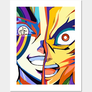 Akaza vs Rengoku pop art Posters and Art